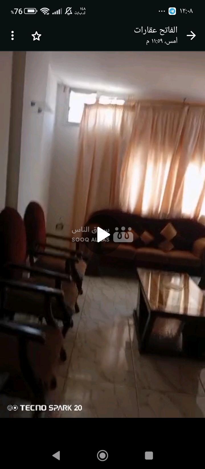 للبيع منزل طابق تاني ملبس حجر